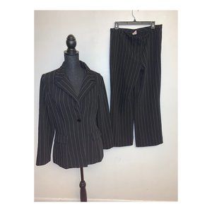 2 Piece Pinstripe Suit Set